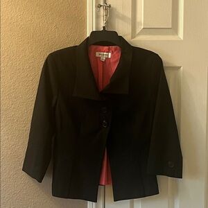 Isaac Mizrahi for Target Black Blazer with Pink Lining size 8